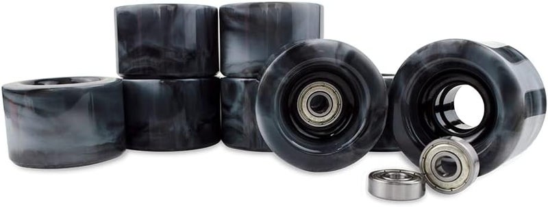 Capetos Black and White Swirl Roller Skate Wheels - Roller Rink Derby Quad Skates for Men, Women, and Kids - Indoor/Outdoor Skating - Image 4